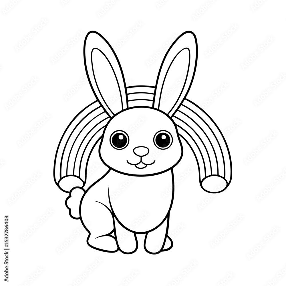 Bunny Peeking from a Tulip Field Printable Bunny Peeking from a Tulip Field Printable