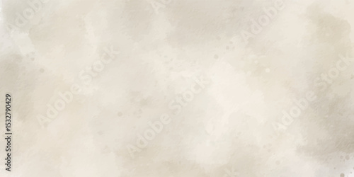 Old paper background. Neutral light brown horizontal watercolor background with soft abstract textures. Beige vector watercolor art background with old paper texture.