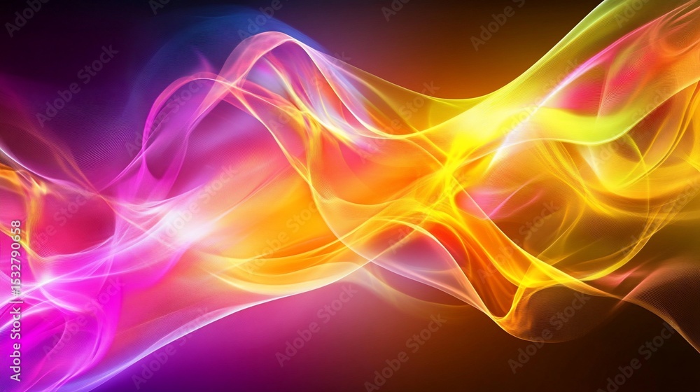 Obraz premium Abstract vector background with flowing waves of vibrant colors and dynamic movement