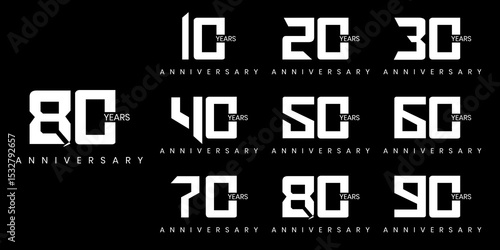 Offset Style Vector Anniversary Design