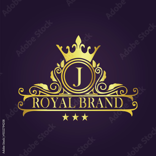 Letter  luxury gold logo concept