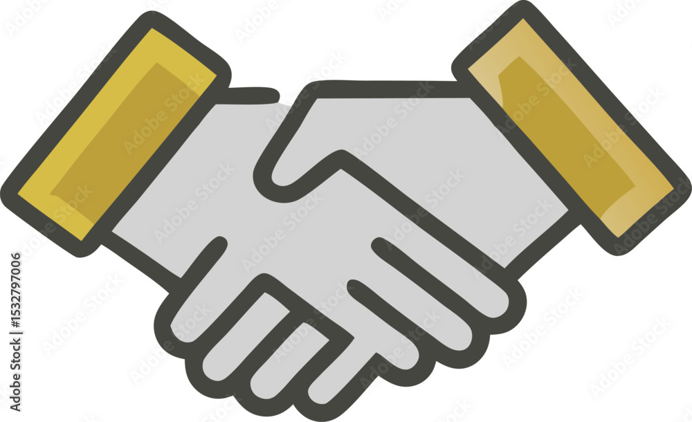 Obraz premium Handshake vector illustration on transparent background.