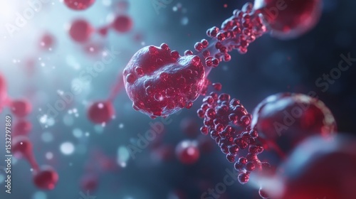 Glucagon Molecules Interacting to Raise Blood Sugar Levels in Body