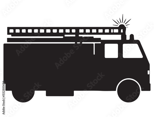 FIRE TRUCK SILHOUETTE