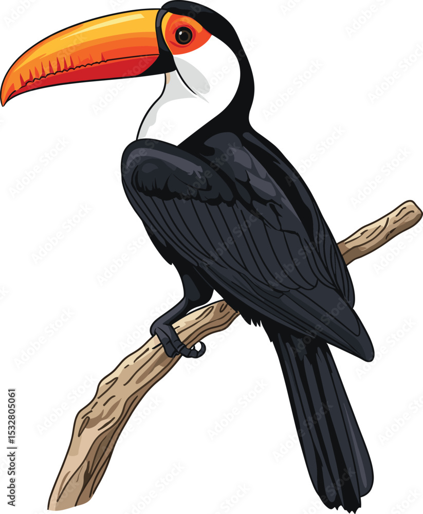 Fototapeta premium toucan isolated on white background