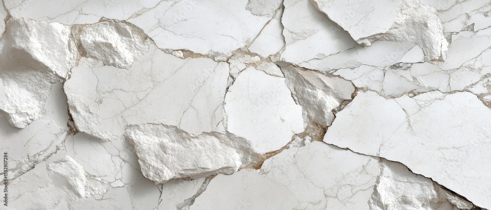 Fototapeta premium Cracked White Marble Texture Background