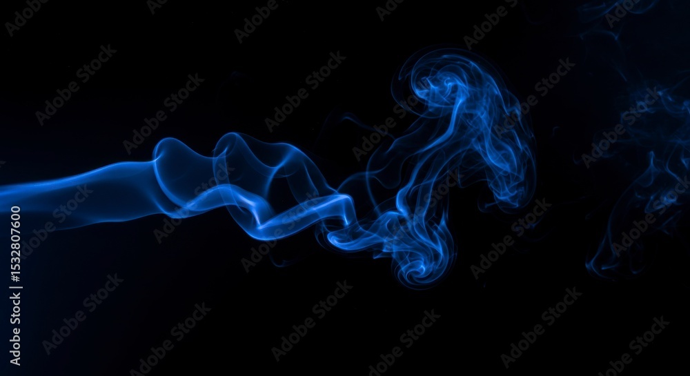 Fototapeta premium Abstract smoke swirls on black background (1)
