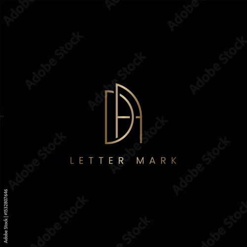 Luxury DA AD Monogram Logo Design, Elegant Lettermark Logo Template.