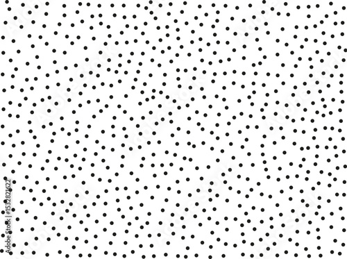 Random polka dots on white background. Elegant black circles. Vector isolated. Black dots. Fashion design. Vector business template. Decoration element. Dotted pattern.