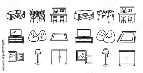 Basement Rec Room Icons