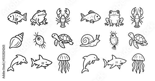 Aquatic Animals Icons