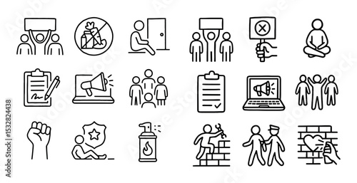 Activism Icons Grid