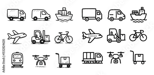Logistics Vehicle Icons