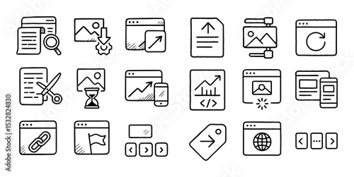 Hand-Drawn SEO Icons