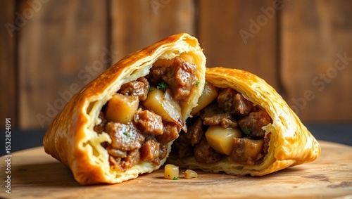 Meat Pie Savory Pastry Beef Baked Food Snack Homemade Golden Crust