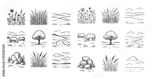 Grassland Icons Grid