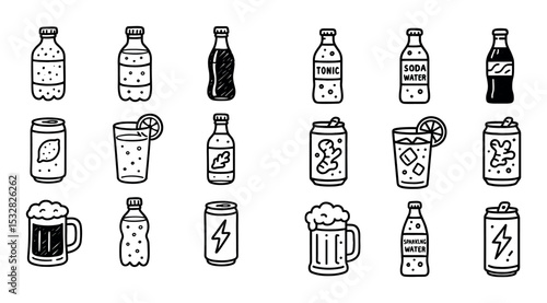 Sketchy Soft Drink Grid