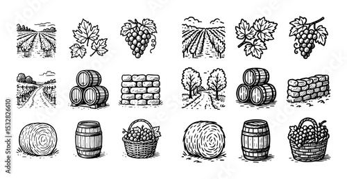 Autumn Vineyard Icons