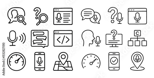 SEO Voice Search Icons