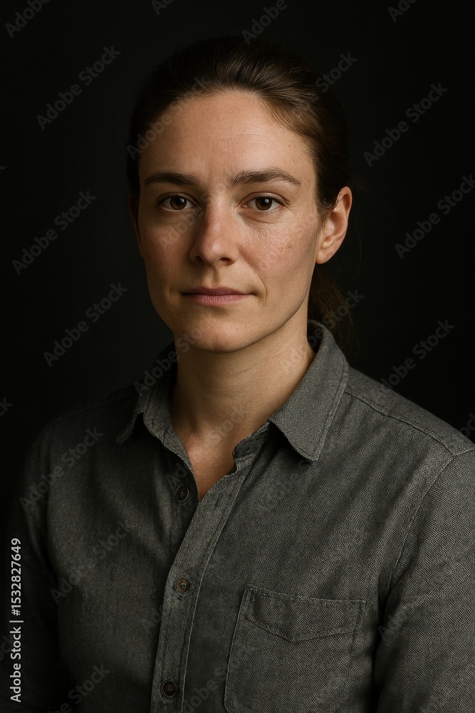 Obraz premium Confident Young Startup Founder in Cinematic Studio Portrait