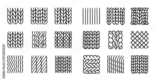Knitted Fabrics Icons