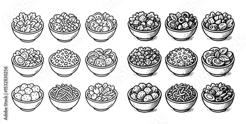 Salad Icon Sketches