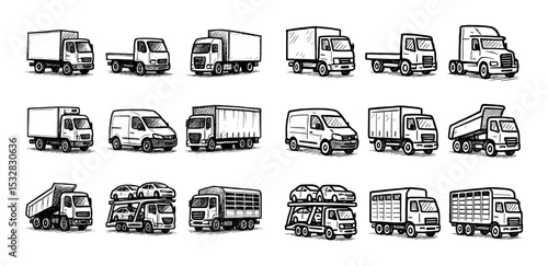 Hand-Drawn Vehicle Icons