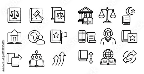 Comparative Law Icons