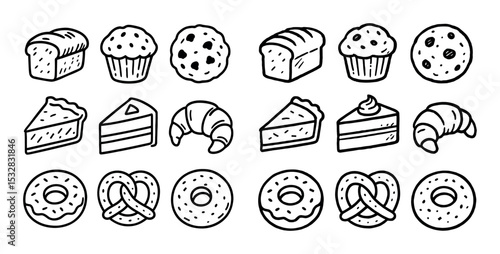 Hand-Drawn Baking Icons