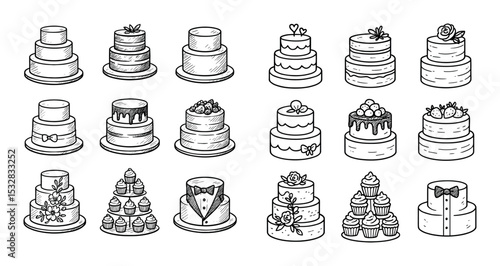 Wedding Cake Icons