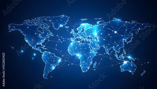 Global interconnectedness map visualization.