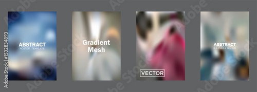 Abstract Gradient Mesh Background Poster Templates Vector Designs
