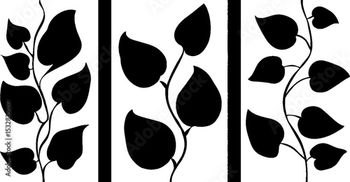 Elegant botanical design with cloth napkin and leaf motifs for decor