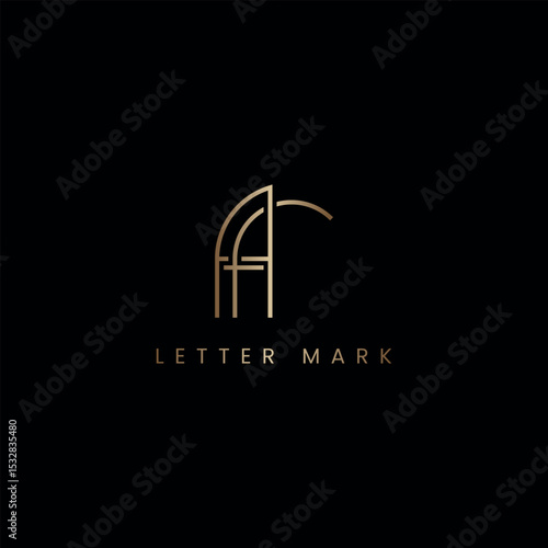 Initial Luxury AF FA Monogram Logo Design, Elegant Lettermark Logo Template.
