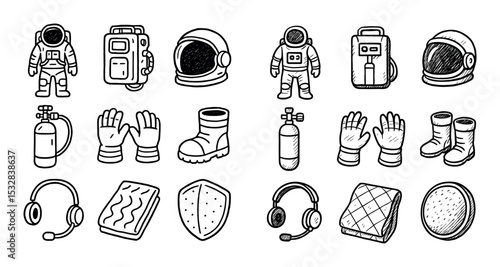 Astronaut Gear Icons