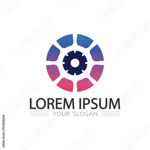 Abstract Geometric Letter O Logo Inside a Circle for Trendy Brand Identity Creation