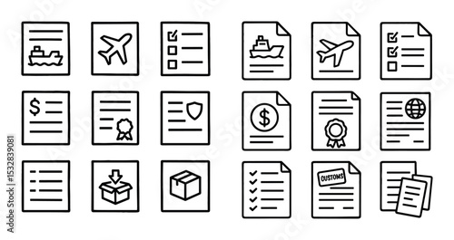 Transportation Document Icons