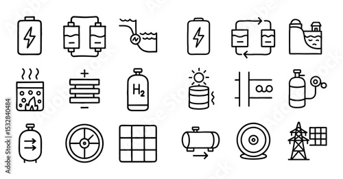 Energy Storage Icons