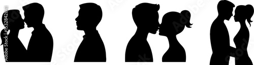Silhouette Couple Loving Embrace Relationship Romances