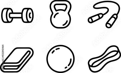 Fitness Equipments Set Strength Cardio Workout Essentials