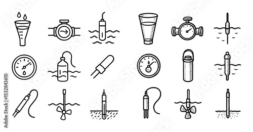 Hydrological Instruments Icons