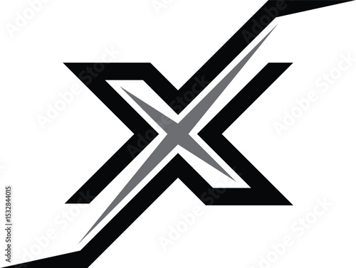 Modern Sporty X Letter Logo – Dynamic, Sharp, Tech, Fitness Brand Identity Design