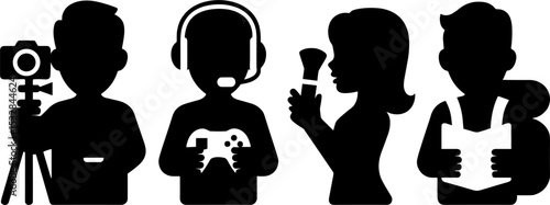 Silhouettes Content Creator Streamer Gamer Makeup Artist Reader