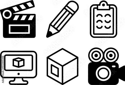 Film Productions Set Video Editing Media Content Creation