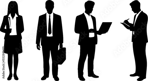 Business People Silhouettes Corporate Work Concept