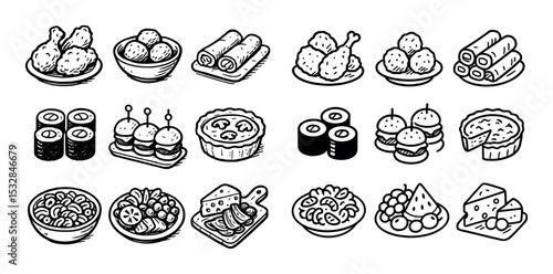 Buffet Icon Sketches