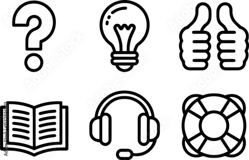 Help Supports Set Customer Service Communication Symbols