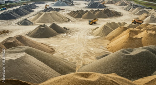 Piles of different colored sand