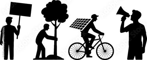 Environmental Activism Protest Tree Planting Renewable Energy Advocacy