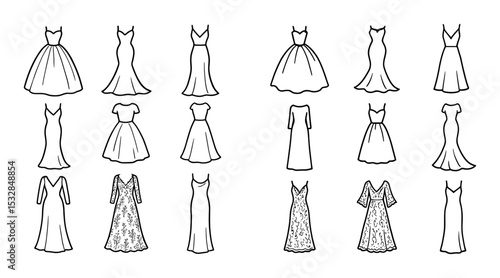 Wedding Dress Icons